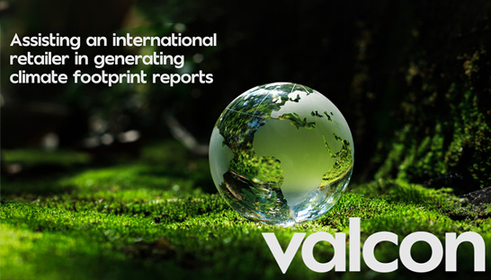 Valcon assists retailer in generating climate footprint reports