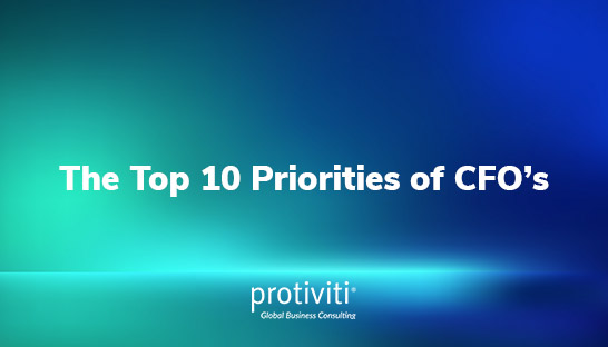 The top 10 priorities of CFOs and finance professionals