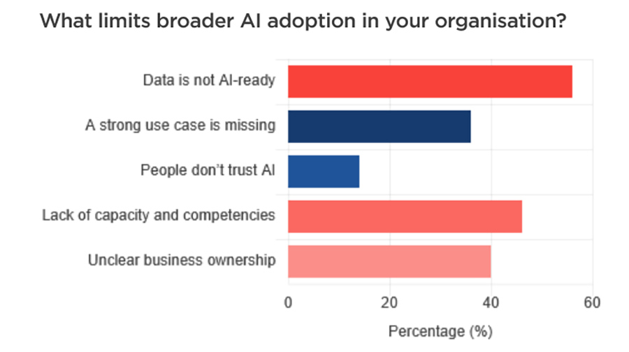 What limits broader AI adoption in your organisation